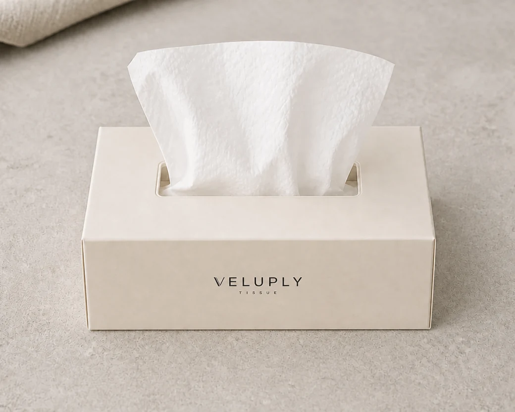 VELUPLY box facial tissue product format